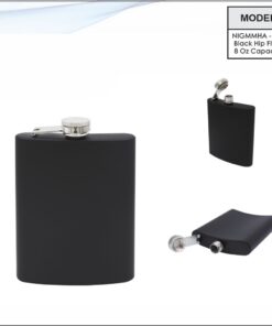 Black Hip Flask - 8oz