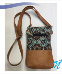 Faux Leather & Ptinted Ladies Sling Bag