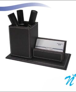 Leatherette Pen Stand& Visiting Card Holder