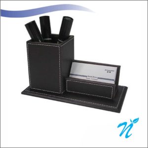 Leatherette Pen Stand& Visiting Card Holder