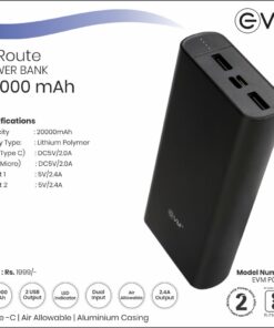 EVM Enroute Powerbank - 20000 MAH