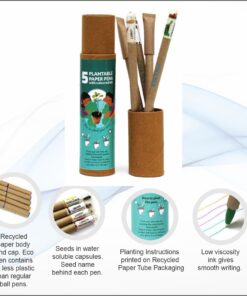 Plantable Coloured Ink Eco And Paper Ball Pens