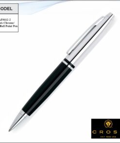 Calais Chrome/Black Ball Point Pen
