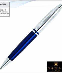 Calais Chrome/Blue Ball Point Pen