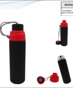 Black Steel Sipper Bottle