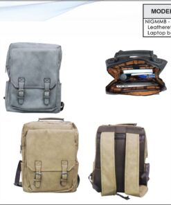 Leatherette Laptop Backpack
