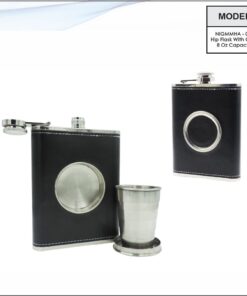 Hip Flask With Glass (8 Oz Capacity)