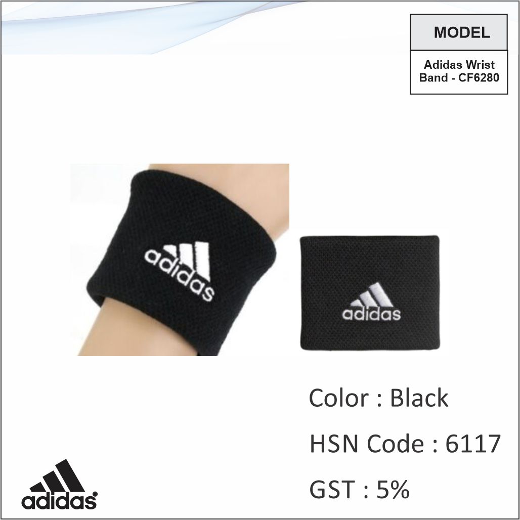 adidas Tennis Wristband Large - Black | adidas India