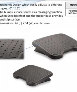 Ergonomic Foot Rest-  With Detachable TPR Surface