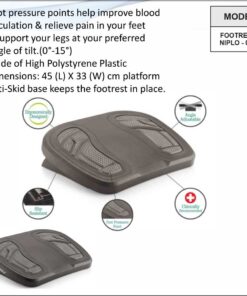 Ergonomic & Angle Adjustable Footrest with Foot Pressure Points