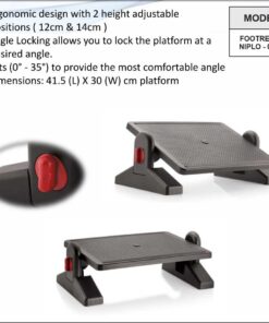 Ergonomic & Angle Adjustable Footrest with Angle Locking