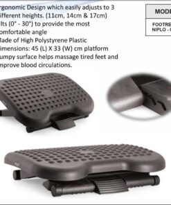 Ergonomic & Three Heights Adjustable Footrest