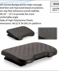 Ergonomic Angle Adjustable Foot Rest with Soft Convex Points