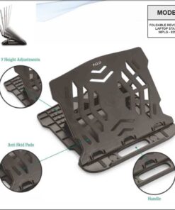 Ergonomic and Multi Angle Adjustable Plain Foldable & Revolving Laptop Stand