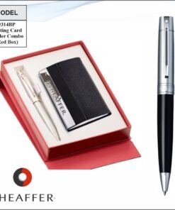 Sheaffer Business Card Holder And Pen Combo - Red Box