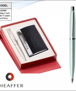 Sheaffer Business Card Holder And Pen Combo - Red Box