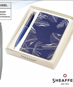 Sheaffer A6 Blue Printed Notebook And Pen Combo