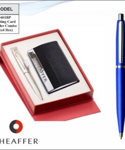 Sheaffer Business Card Holder And Pen Combo - Red Box