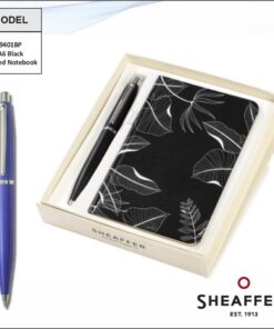 Sheaffer A6 Black Printed Notebook And Pen Combo