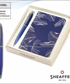 Sheaffer A6 Blue Printed Notebook And Pen Combo