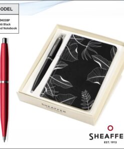 Sheaffer A6 Black Printed Notebook And Pen Combo