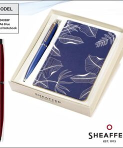Sheaffer A6 Blue Printed Notebook And Pen Combo