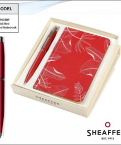 Sheaffer A6 Red Printed Notebook And Pen Combo
