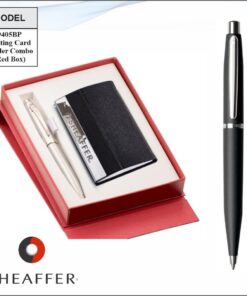 Sheaffer Business Card Holder And Pen Combo - Red Box