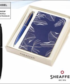 Sheaffer A6 Blue Printed Notebook And Pen Combo