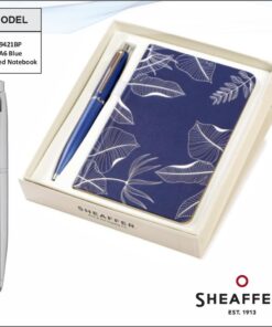 Sheaffer A6 Blue Printed Notebook And Pen Combo