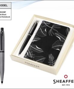 Sheaffer A6 Black Printed Notebook And Pen Combo