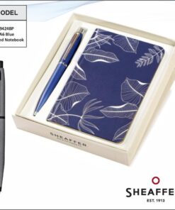 Sheaffer A6 Blue Printed Notebook And Pen Combo