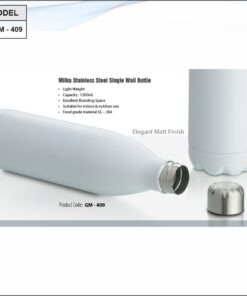 MILKA SINGLE WALL STEEL BOTTLE -1200 ML