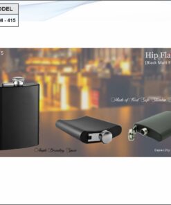 HIP FLASK BLACK MATT - 7 OZ