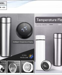 DOUBLE WALL VACUUM FLASK WITH TEMPERATURE DISPLAY - 450 ML