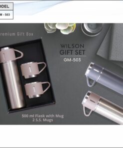 WILSON GIFT SET - 500 ML FLASK WITH MUG+ 2 MUGS