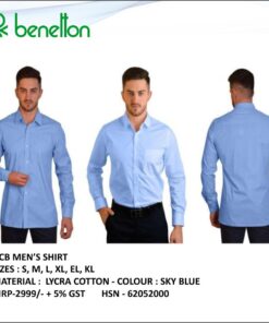 UCB Men's Formal Shirt - Sky Blue