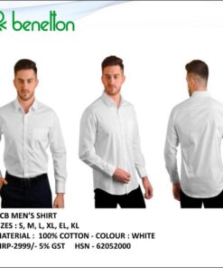 UCB Men's Formal Shirt - White