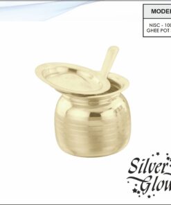 Ghee Pot Set ( Silver Coated )