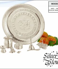 Pooja Thali Set ( Silver Coated )