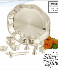 Pooja Thali Set ( Silver Coated )