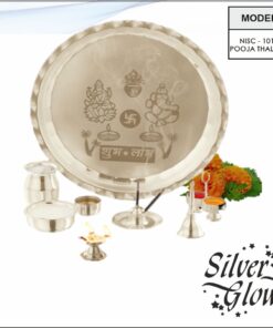 Pooja Thali Set ( Silver Coated )