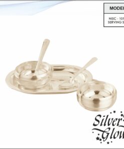Tray And Bowl Set ( Silver Coated )
