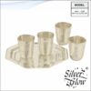 Tray And Glass Set ( Silver Coated )