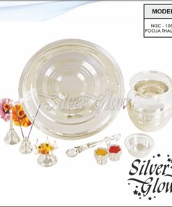 Pooja Thali Set ( Silver Coated )