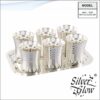Tray And Glass Set ( Silver Coated )