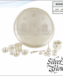 Pooja Thali Set ( Silver Coated )
