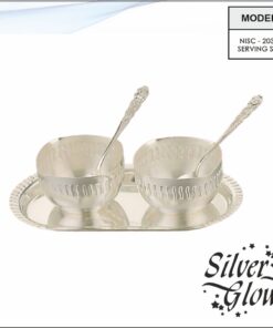 Tray And Bowl Set ( Silver Coated )