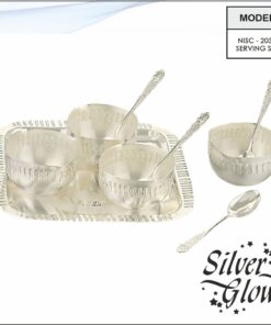 Tray And Bowl Set ( Silver Coated )