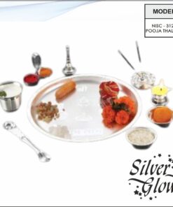 Pooja Thali Set ( Silver Coated )